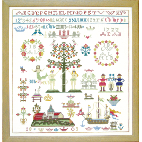 Navneklud : Adam og Eva, farvet IW